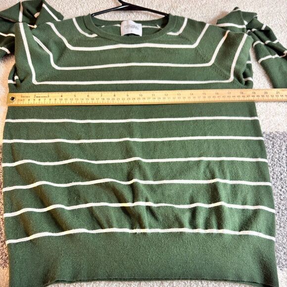 Stitches + Stripes Sweater Womens Sz S striped knit Pullover Otis Cypress Combo - Picture 7 of 11